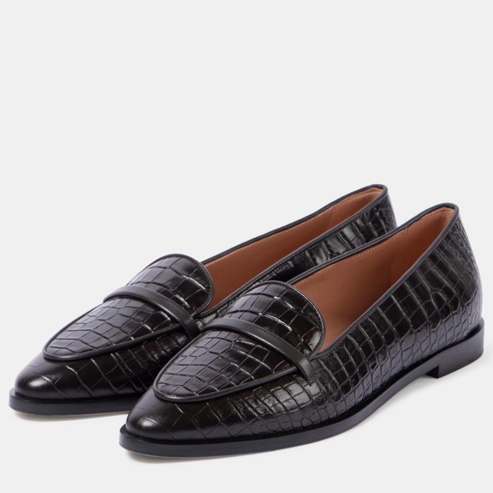 Malone Souliers Barry embossed leather loafers